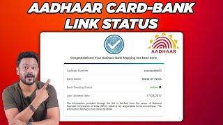 How To Check If Aadhaar Card Is Linked To Bank Account  Full Process 2024 [upl. by Erbe]