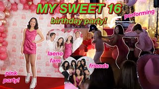 MY SWEET 16 BIRTHDAY PARTY 🎉 Vlogmas Day 12 [upl. by Aserehs]