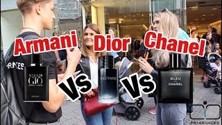 Acqua di Gio profumo vs Dior Sauvage edt vs Bleu de Chanel edp  fragrance test [upl. by Firahs]