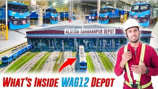 Whats Inside WAG12 Locoshed Detailed Tour of Alstom Saharanpur Depot [upl. by Backer]