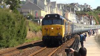 50007  50049 Power up past Dawlish with The Mazey Day Cornishman charter 29062024 [upl. by Oiluig]