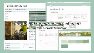 how i get organized as a college student amp stay productive  notion tour  FREE templates🍵 [upl. by Cahan]