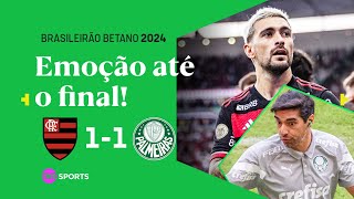 ARRASCAETA CRAVA MURILO É EXPULSO E PALMEIRAS EMPATA NO FIM FLAMENGO 1 X 1 PALMEIRAS [upl. by Uhayile]