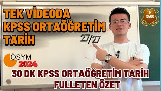 Kpss Ortaöğretim Tarih 30 Dakikada Fulleten Genel Tekrar [upl. by Sanoy909]