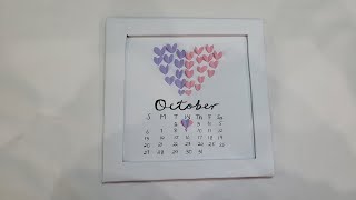 Make October calendar  cute October calendar  LAIBA CREATIVITY CORNER [upl. by Ataeb]