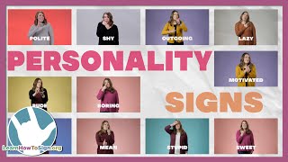 ASL for Beginners How to Sign Personality Types [upl. by Hadleigh]