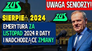 Listopad 2024 Aktualizacja Emerytur Nowe Daty Zmiany i Ważne Informacje które Musisz Znać [upl. by Jaclyn]