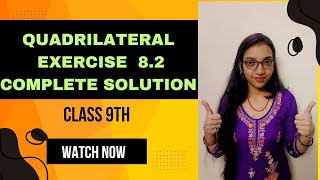 Quadrilateral Exercise 82 Chapter  8  Chapter 8 ncert maths  Chapter 8 ex 82🤗 viralvideo [upl. by Tinya]