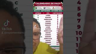 CALENDARIO OFICIAL de Pagos Pensión Bienestar Adultos Mayores 65 años SEPTIEMBRE 2024 [upl. by Nairod]