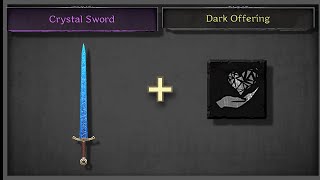 Crystal sword with dark offering does CRAZY damage [upl. by Atirres]