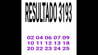 RESULTADO DA LOTOFACIL 3193 [upl. by Addie841]