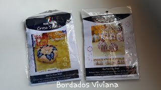 Kits de Punto de Cruz Rose tree Cross Stitch para hacer Biscornus de Aliexpress [upl. by Joaquin]