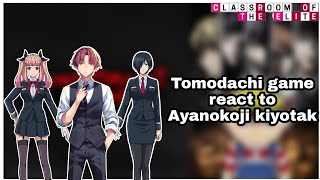 Tomodachi game react to Ayanokoji kiyotaka Part  1 ENGRUS [upl. by Cosimo799]