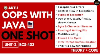 Java OOPS in One Shot  Unit2  OOPS With Java Aktu 4th Sem BCS 403  Aktu Exams One Shot Video [upl. by Havstad335]