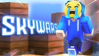 CRYING while playing Skywars Hypixel Skywars [upl. by Elatan]