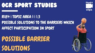 13 Possible Barrier Solutions  R184  Cambridge National Sport Studies [upl. by Ahsikahs]