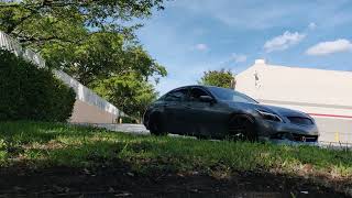 Infinti G37 sedan ARK GRiP catback exhaust with Z1 test pipes hard acceleration [upl. by Kcirtapnaes]