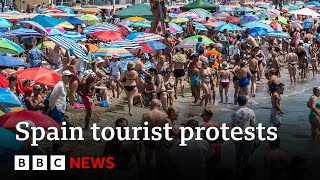 Spain set for protests over tourism  BBC News [upl. by Melody]