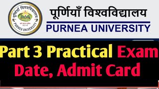 Purnea University Part 3 Practical Exam Date 2024 । Purnea University Part 3 Practical Exam Kab Hoga [upl. by Studner]