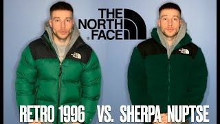 BEFORE YOU BUY The North Face High Pile vs Retro 1996 Nuptse Side by Side Size Guide On Body [upl. by Yarezed]