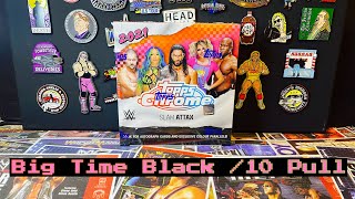 WWE Topps Slam Attax Chrome 2021 Hobby box  Big Time Black 10 Pull ⚫️ [upl. by Otes606]