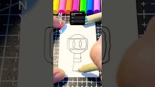 I draw Fun Bot from incrediboxsprunki youtubehighfive glitter diy funbot [upl. by Cally281]