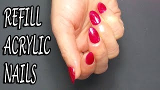 How To Refill Acrylic Nails ♥ Acrylic Nails ♥ Regal Nails Salon [upl. by Drofnelg]