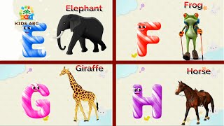 Animal phonics song for kids Alphabets phonics for kids Phonics Song for toddlers kindergarten [upl. by Ittam]