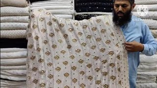 Badi sel 💯 gaji silk dupatta heavy work 🇵🇰 Neem zari dupatta Indian 💯 raw silk chikankari ✈️ [upl. by Denny]