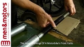 The Inner Workings Of A Motorbikes Front Forks [upl. by Claudetta]