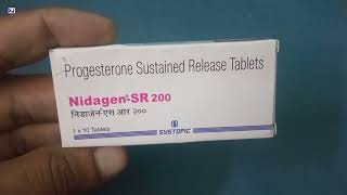 Nidagen SR 200 Tablet  Progesterone Sustained Release Tablets  Nidagen SR 200mg Tablet Uses Dosage [upl. by Kuehnel]