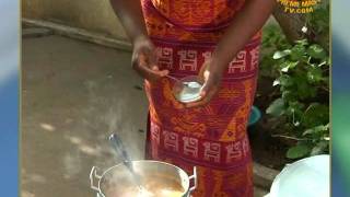 Togolese Peanut Sauce Stew Served with Rice Paste [upl. by Hutchins]