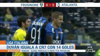 Duván Zapata anota cuatro goles con Atalanta ante Frosinone [upl. by Isiad]