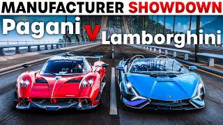 Forza Horizon 5  Pagani VS Lamborghini  Manufacturer Showdown [upl. by Burns88]