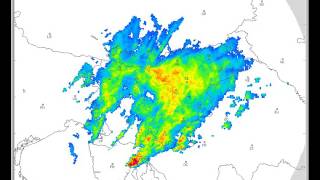 Radarska slika padavin nad Slovenijo 1 julij  31 december 2016 [upl. by Leund621]