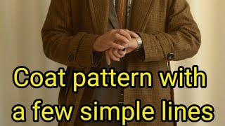 Coat pattern with a few simple lines tailoring outfit outfitideas style styling tailor mode [upl. by Nibot]