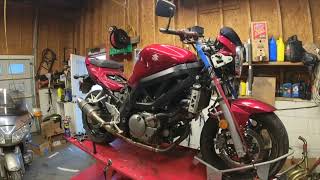 Suzuki SV650 Chain and Sprocket Replacement [upl. by Nodnarg]