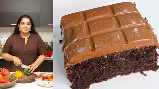 Never Seen a Cake Made this Way  Chocolate Bar Cake Recipe with Instant Frosting Hack [upl. by Barnie]