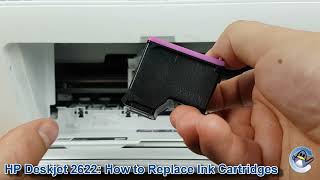 HP Deskjet 2622 How to ChangeReplace Ink Cartridges [upl. by Nede730]