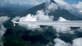 Cebu Pacific Flies Near Mayon Volcanos Crater 422450 [upl. by Ennoryt600]