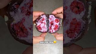 RASPBERRY CASHEW CHOCOLATECOVERED SCOOPS 🍫✨raspberry darkchocolate easyrecipe tastyfood fyp [upl. by Rutledge292]