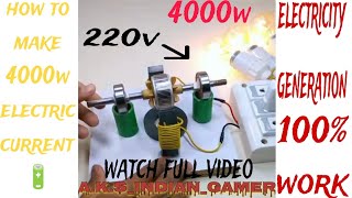 How To Make Super Power Magnet 4000w Into 220v Copper Router Electricity Generation viral motor [upl. by Ivan218]