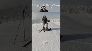 Building a Dugout Shelter in Alaskas Deep Snow ❄️🏕️ [upl. by Yelssew]