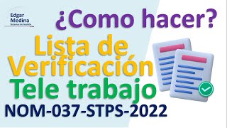 📑 El checklist para la NOM 037STPS TELETRABAJO  CONDICIONES DE SEGURIDAD Y SALUD [upl. by Juliano574]