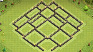 TH9 WAR BASE 2024  Clash of clans Townhall 9 base layout clashofclans [upl. by Odlabso557]