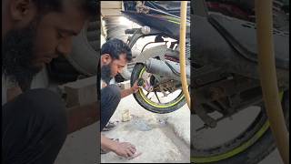 Tubeless tyre puncture repairtubeless liquidity tyre tires viralshort shorts [upl. by Budd]