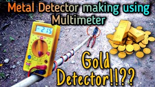 How to make Metal Detector using Multimeter [upl. by Eissalc]