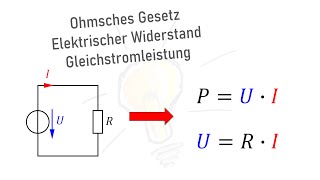 Erklärung  Ohmsches Gesetz elektrischer Widerstand amp Leistung [upl. by Harikahs]