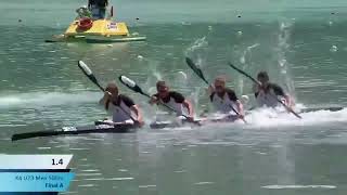 K4 U23 Mens 500M Final  2023 ICF CanoeKayak Sprint Junior amp U23 World Championships Auronzo Italy [upl. by Cyprian]