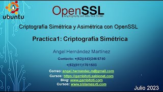 Video2 Práctica Criptografía Simétrica OpenSSL 30 [upl. by Cornela783]